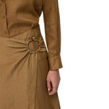 Gonna donna in misto lino