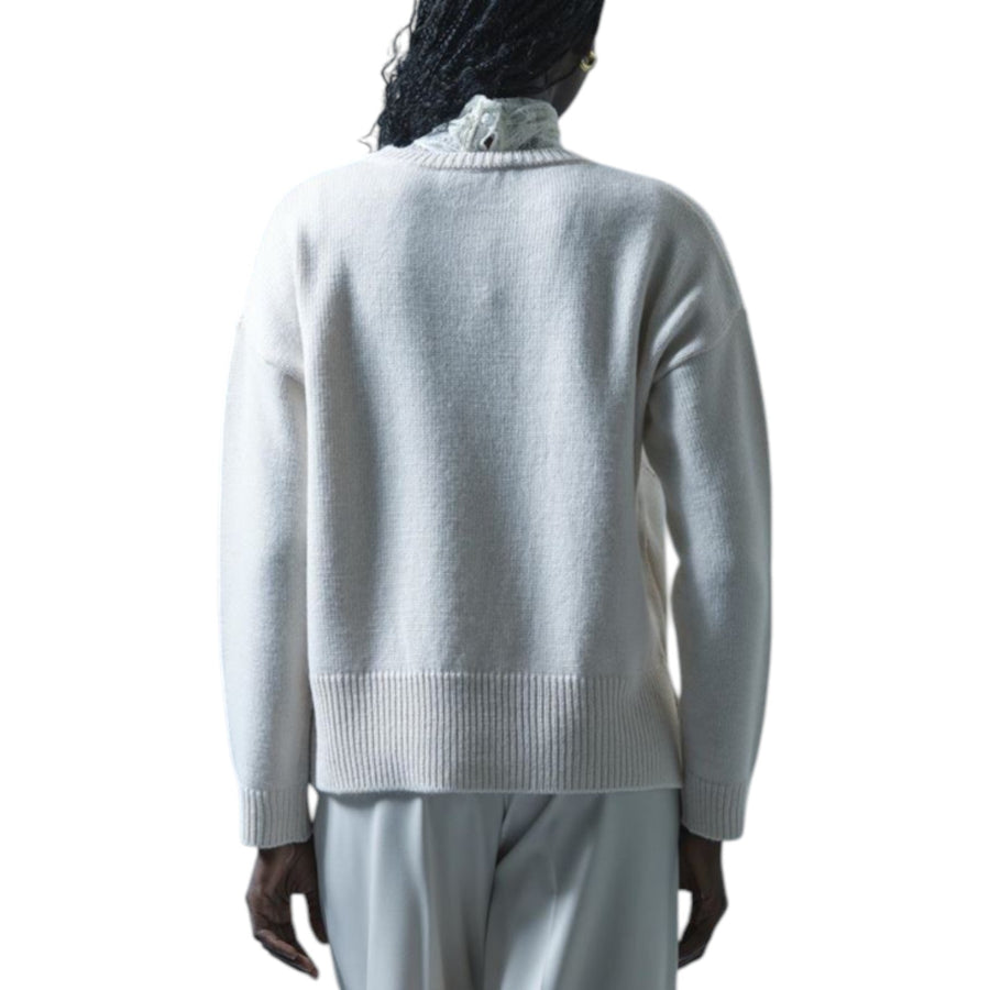 Maglia donna over con paillettes