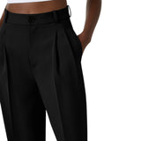 Pantaloni  donna  donna  n gabardina con pinces
