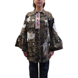 Giacca donna military green