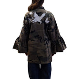 Giacca donna military green