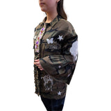 Giacca donna military green