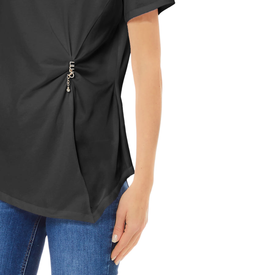 T-shirt donna con arriccio