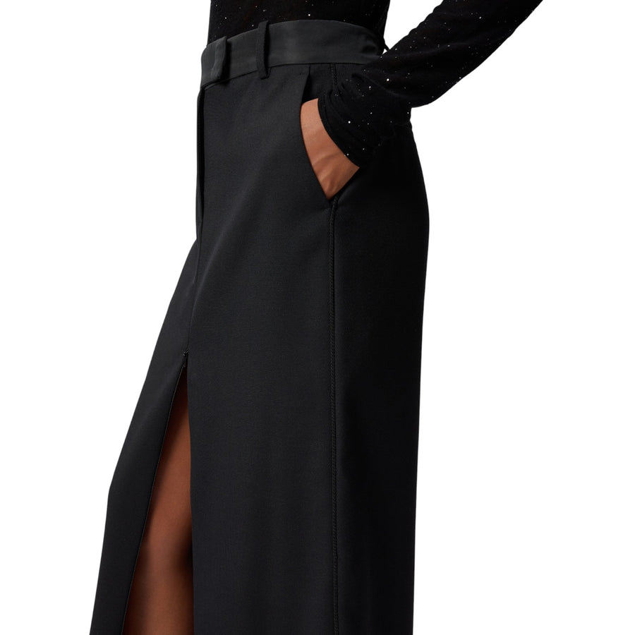 Gonna donna longuette aderente con spacco