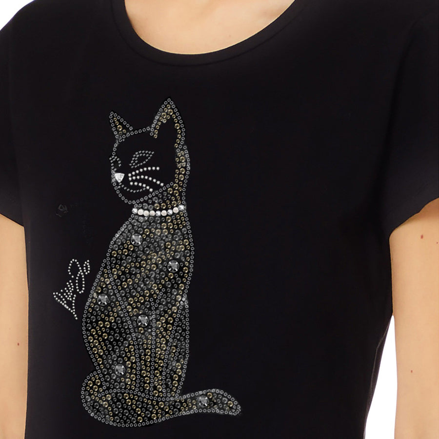 T-shirt donna con strass