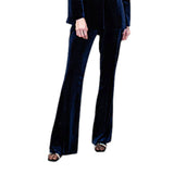 Pantaloni donna in velluto a zampa