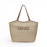 Borsa donna  tote grande in rafia