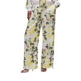 Pantaloni donna in raso stampato