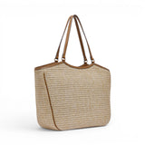 Borsa donna  tote grande in rafia