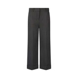 Pantaloni donna cropped con piega