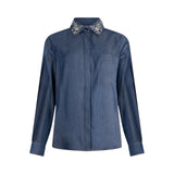 Camicia donna con colletto removibile
