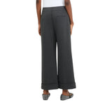 Pantaloni donna cropped con piega
