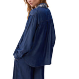 Camicia donna con colletto removibile
