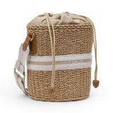 Borsa donna  secchiello in paglia