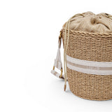 Borsa donna  secchiello in paglia