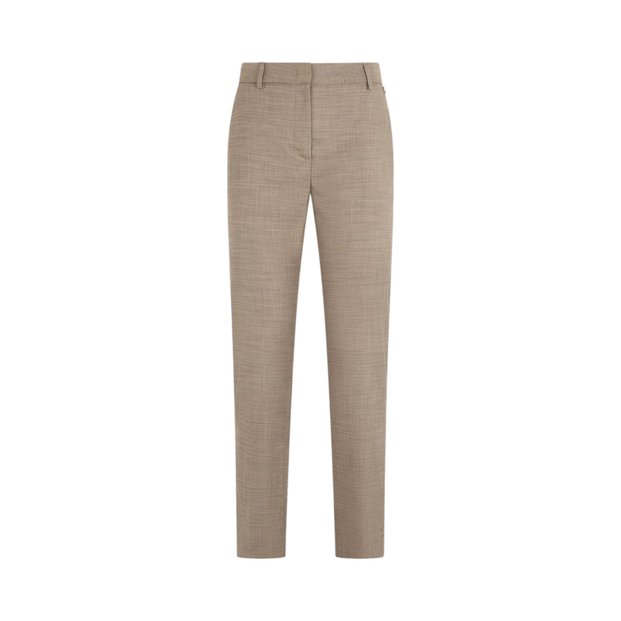 Pantaloni donna a vita alta beige