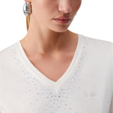 T-shirt donna con strass
