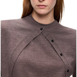 Maglia donna senza maniche con cardigan integrato