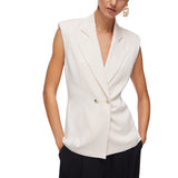 Gilet donna con spalline imbottite