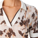Polo donna in maglia punzonata