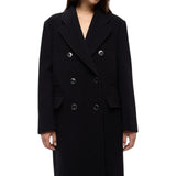 Cappotto Donna lungo doppiopetto in misto lana