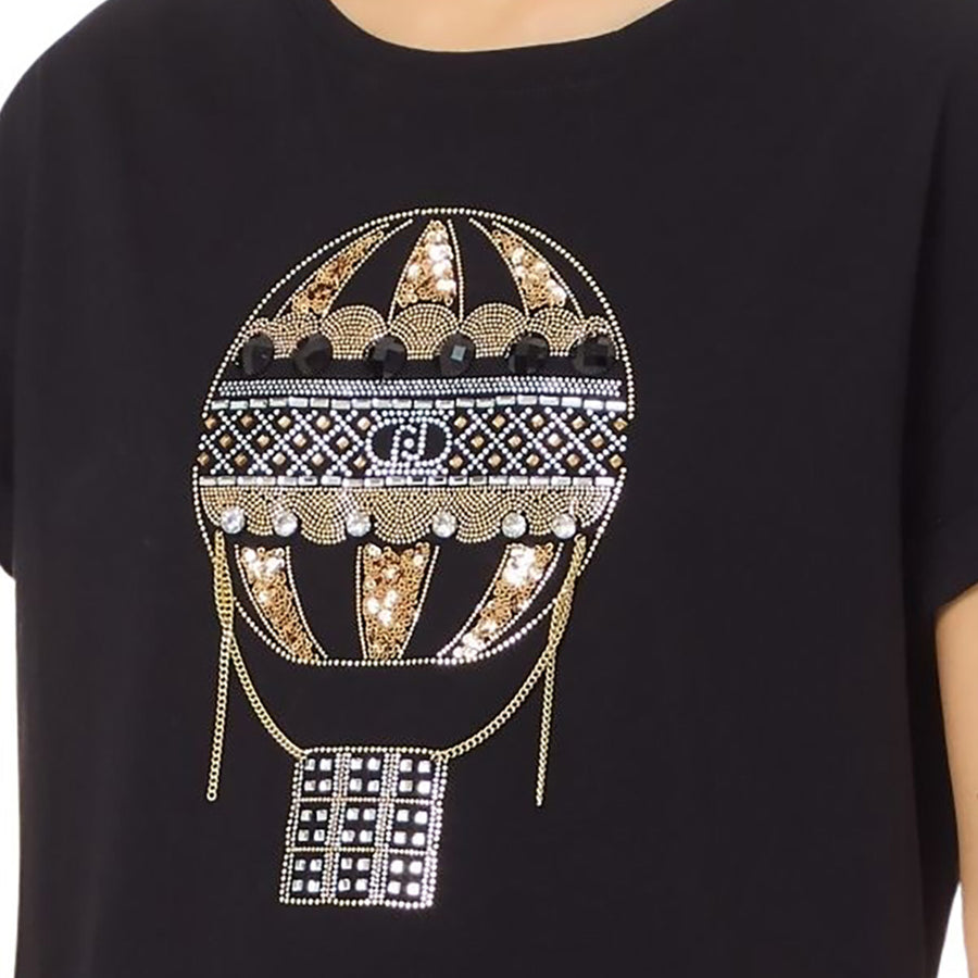 T-shirt donna con strass