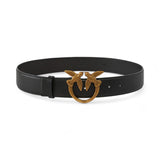 Cintura donna alta Love Birds in pelle 4cm