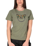 T-shirt donna in cotone con strass
