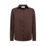 Camicia donna in popeline con pizzo