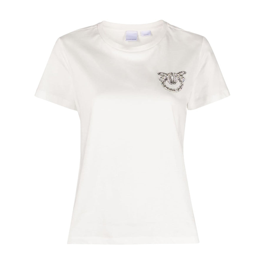 T-shirt donna mini ricamo logo love birds