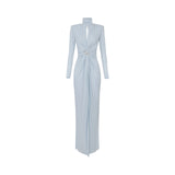 Abito donna Red Carpet in jersey cupro con drappeggi