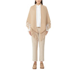 Scialle donna in lana con frange