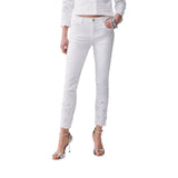 Pantaloni donna skinny con ricamo sangallo