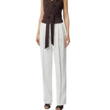 Pantaloni  donna  donna  n gabardina con pinces