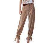 Pantaloni donna in tessuto mélange