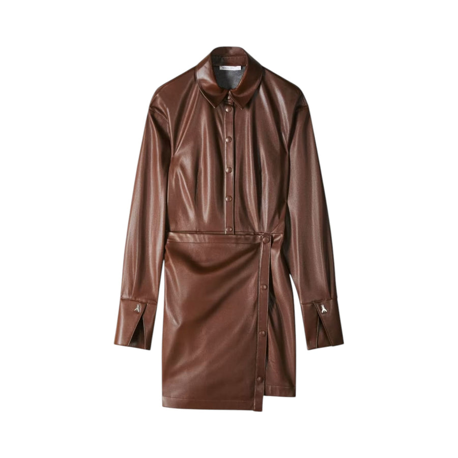 Abito donna mini chemisier con gonna a portafoglio