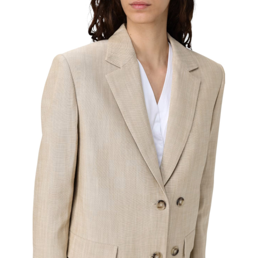 Giacca donna blazer in tela con bottoni