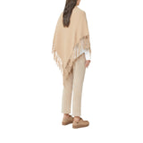 Scialle donna in lana con frange