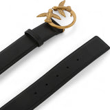 Cintura donna alta Love Birds in pelle 4cm