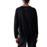 Maglia donna con inserti in raso