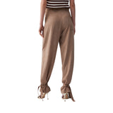Pantaloni donna in tessuto mélange