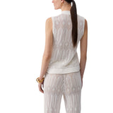 Top donna in maglia con fiocco