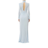 Abito donna Red Carpet in jersey cupro con drappeggi