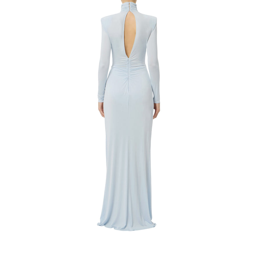 Abito donna Red Carpet in jersey cupro con drappeggi