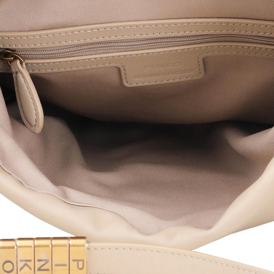 Borsa donna a spalla Slouchy Bag beige