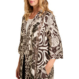Spolverino donna stampato in satin