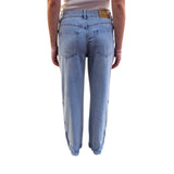 Jeans donna con ricamo sangallo