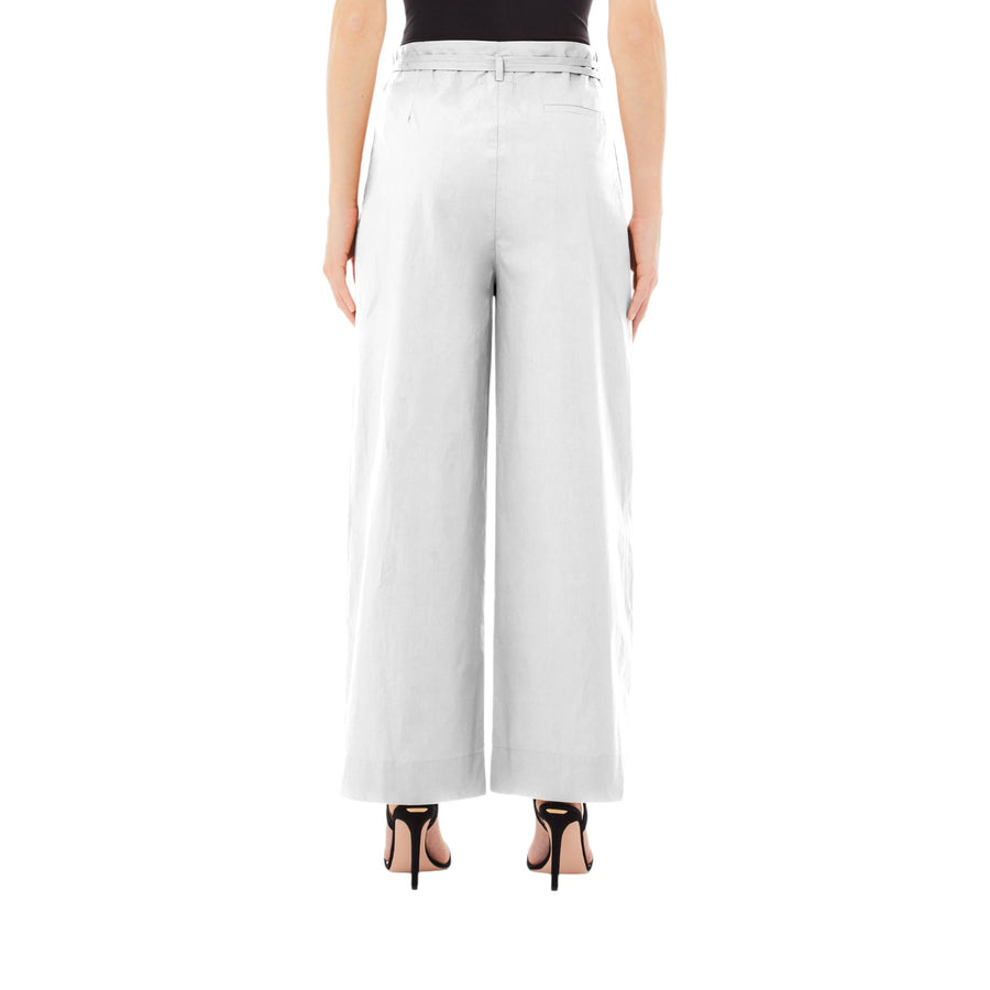 Pantaloni donna bianchi con cintura