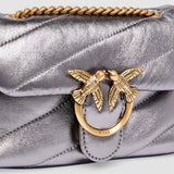 Borsa a tracolla Baby Love Bag Puff in nappa laminata