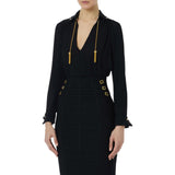 Camicia donna in georgette con dettagli gioiello